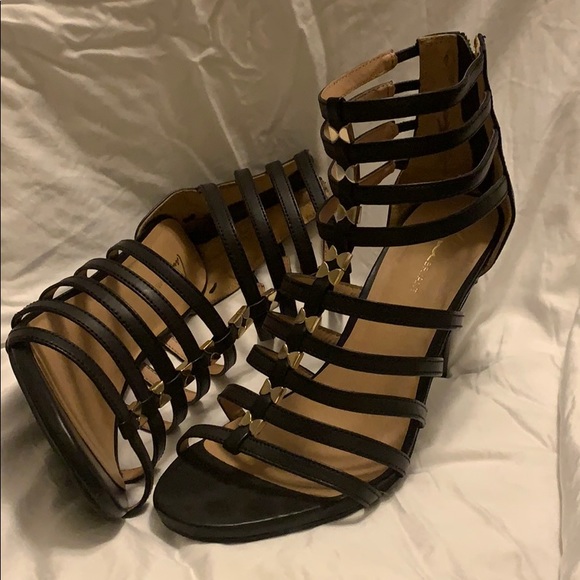 Lane Bryan’s high heel gladiator sandals 12W black - Picture 3 of 3